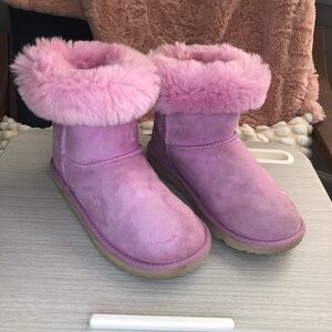 UGG Kids Classic ll Shadow Genuine wool Girl lilac short Boots 1017703K Sz 3